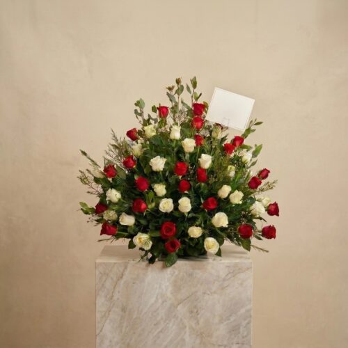 Abanico de 50 Rosas Ecuatorianas Mixtas