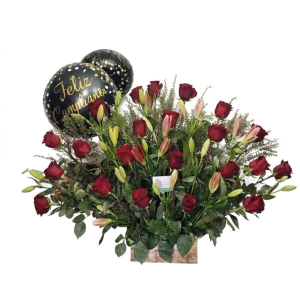 Abanico de Rosas y Lilium