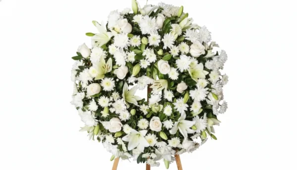 CORONA DE LILIUM Y ROSAS