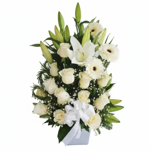 pie-urna-lilium-rosas-030 Pie de Urna de Lilium y Rosas