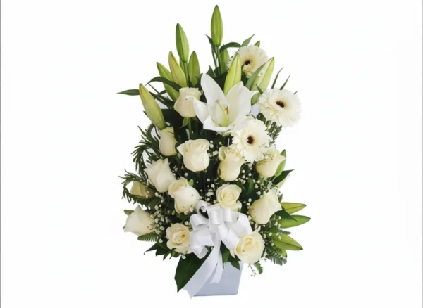 Pie de Urna de Lilium y Rosas