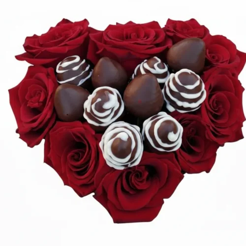 DekoFruta Rosas con Frutillas